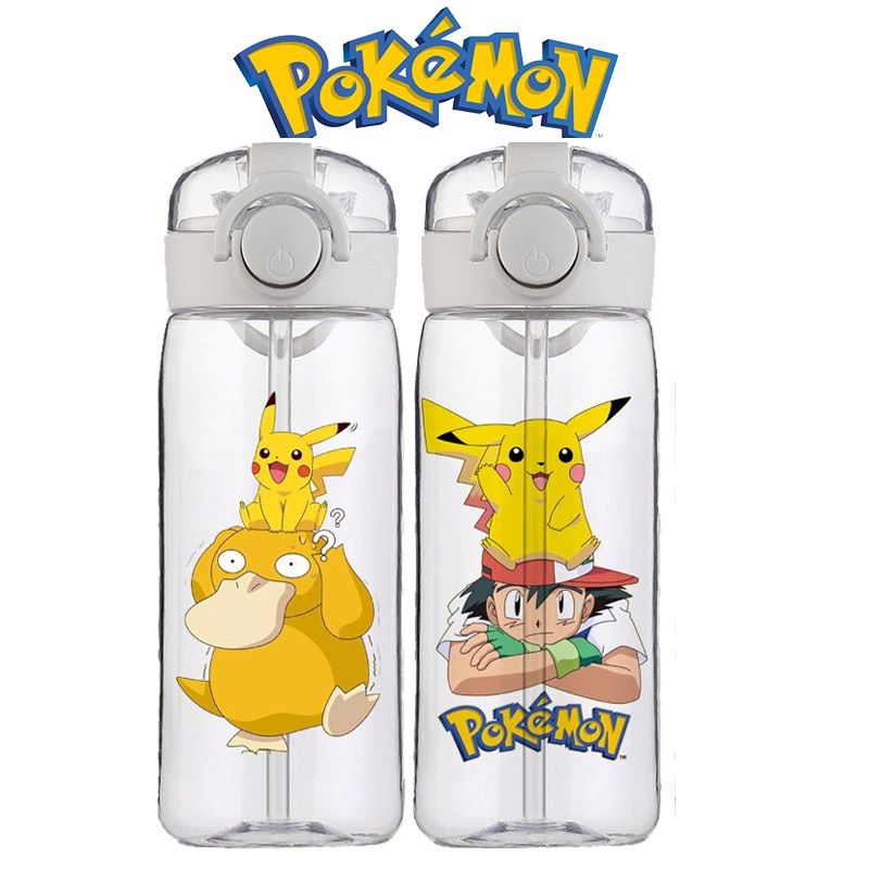 Gobelet à eau Pokemon Pikachu pour enfants, bouteille d'eau de grande  capacité, tasse de dessin animé en plastique avec paille, sports de plein  air, fitness, nouveau