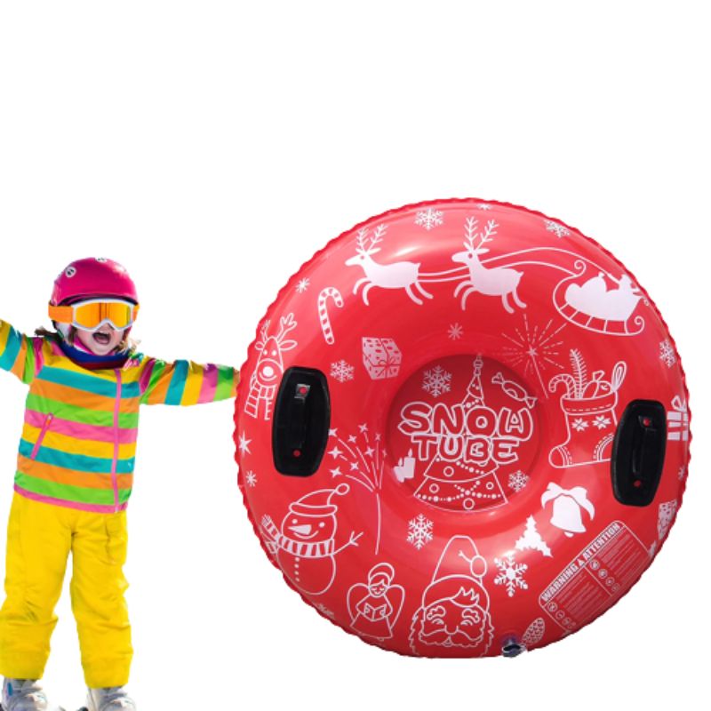 Luge gonflable pour 1 personne Snow Dasher de Danaplay en PVC rouge en  forme de flocon de neige 32203