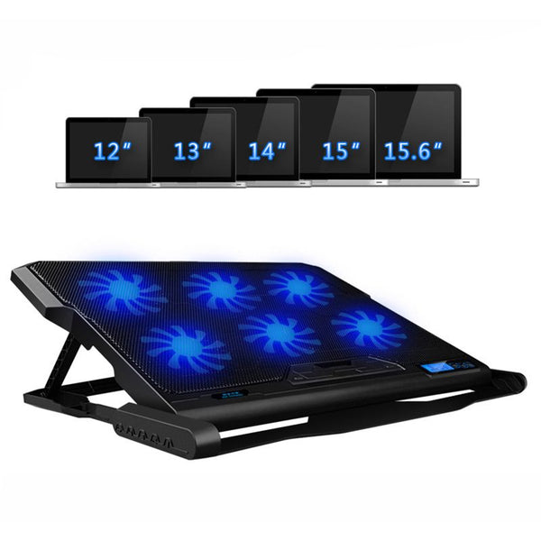 Refroidisseur de PC portable AUKEY, jusqu'à 17 pouces avec LED bleus et son  port USB