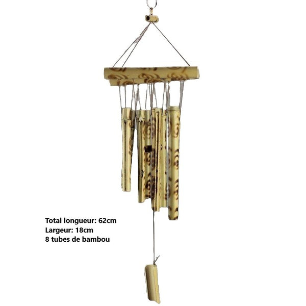 Carillon éolien en bambou fait à la main – Le Temple Yogi
