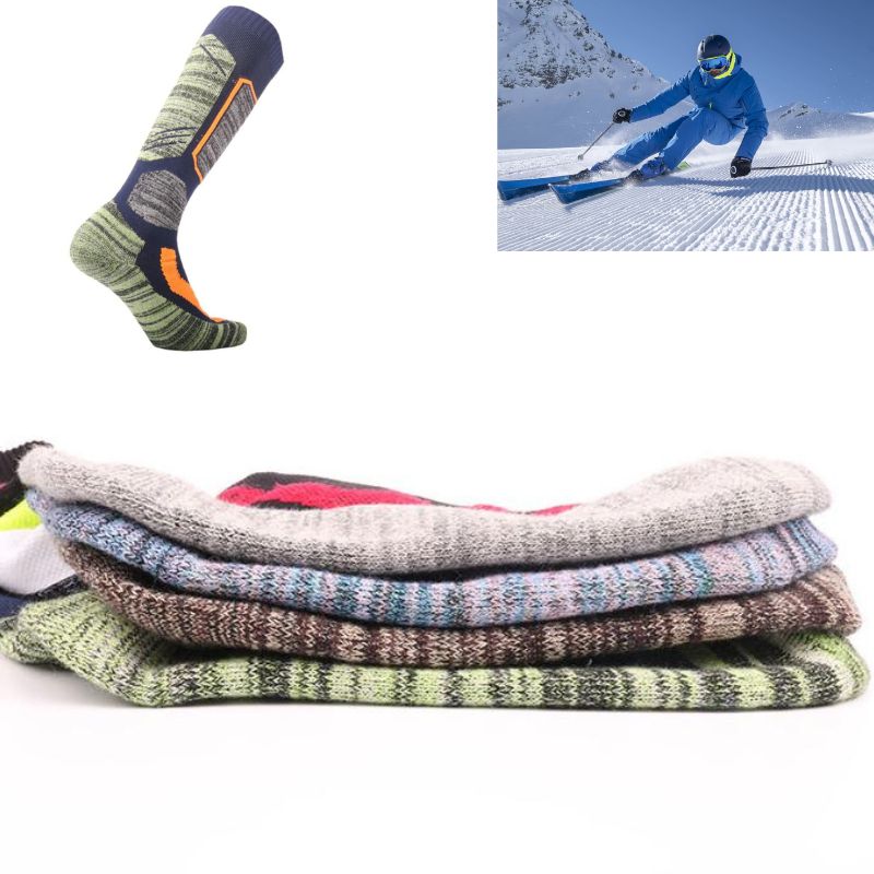 Chaussettes de ski pour homme douces et chaudes