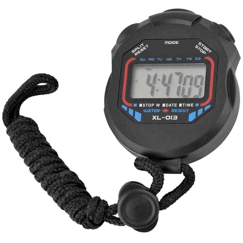 Chronomètre de sport numérique étanche avec ficelle, chronomètre