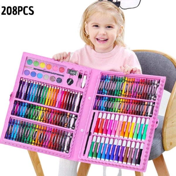 150 Sets de Dessin,Malette de Coloriage Enfants Aquarelle Crayon Enfants Dessin  Kit Crayons de Couleur Ensemble Crayon Peinture
