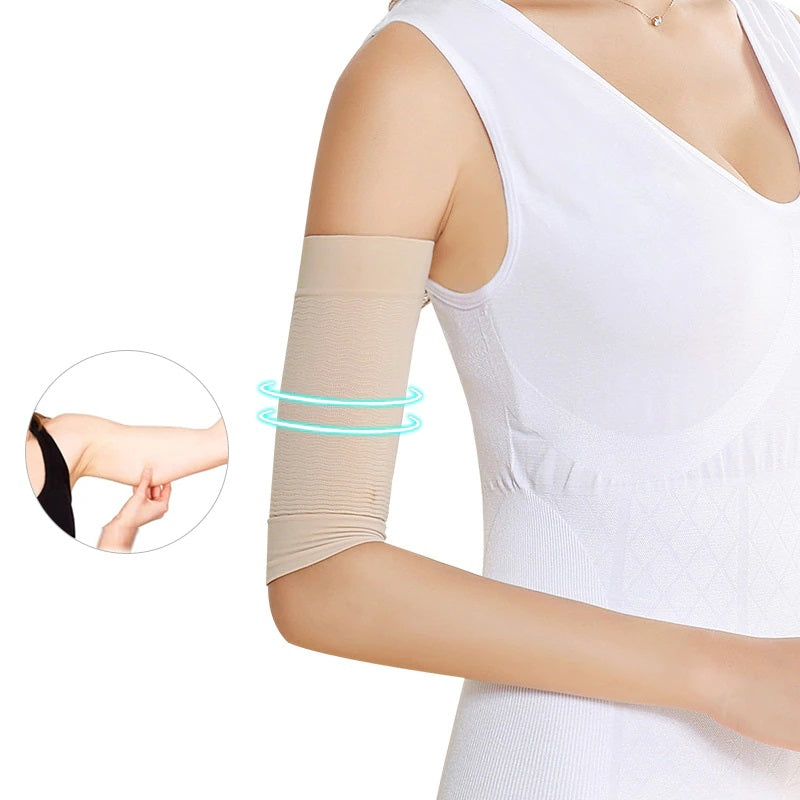 1 Pair Slimming Arm Sleeves, Arm Elastic Slim Upper Arm Compression  Shapers, Wraps Sport Fitness Arm Shapers For Women Girls Weight Loss