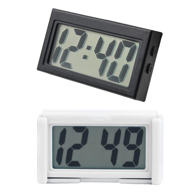 Mini horloge-f-blanc - Petite horloge numérique de bureau, calendrier  Therye.com, affichage silencieux de l'h