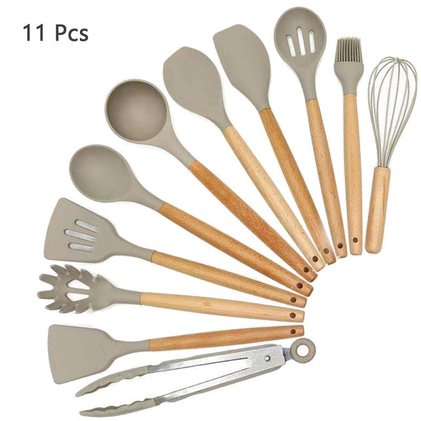 <tc>Silicone kitchen utensil set</tc>