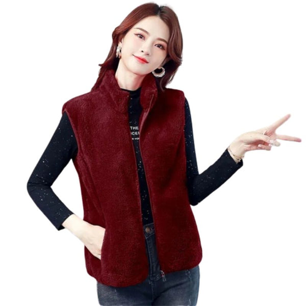 <tc>Sleeveless fleece jacket women's</tc>
