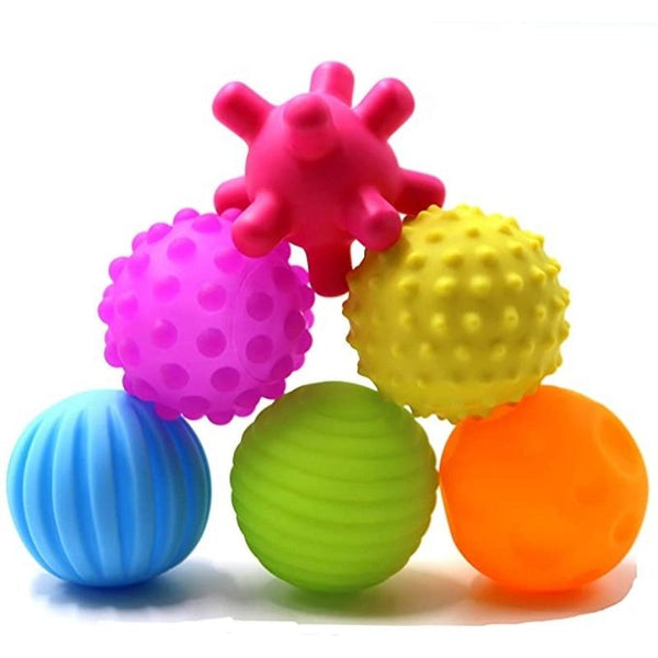 6pcs-lot texturé multi balle sensorielle ensemble, balle de bain jouet bébé  coloré Set enfants main balle douce balle de serrage - Cdiscount Sport