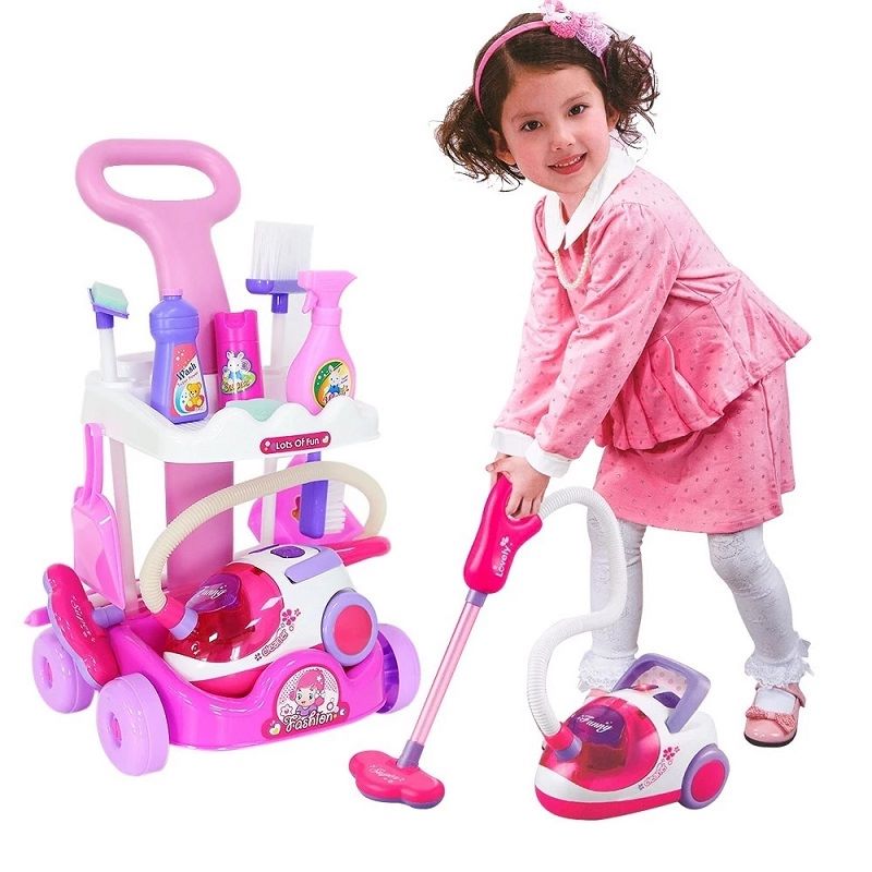 Jouets de ménage Jouets - Kit de nettoyage Enfants - Chariot de