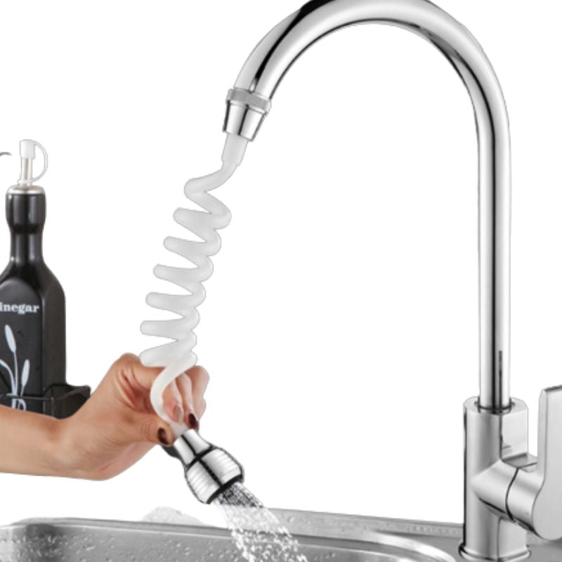 Extension de robinet flexible 360 - pour salle de bain extérieure et  cuisine (noir), pleine longueur30cm