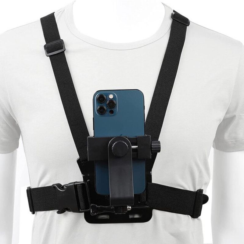 Utilisez votre téléphone portable comme action cam corps harnais poitrine  support étui mobile sport