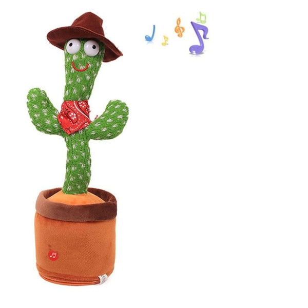 Cactus musical qui répète sons et les voix, parle et danse avec