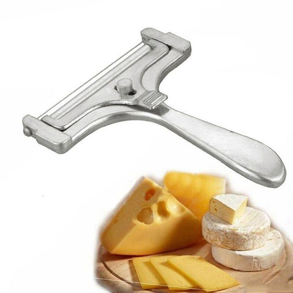 Trancheuse à fromage en fil d'acier inoxydable - Coupe-fromage à main pour  cheddar, gruyère, raclette, bloc de fromage mozzarella, rasoir à fromage  réglable, épais
