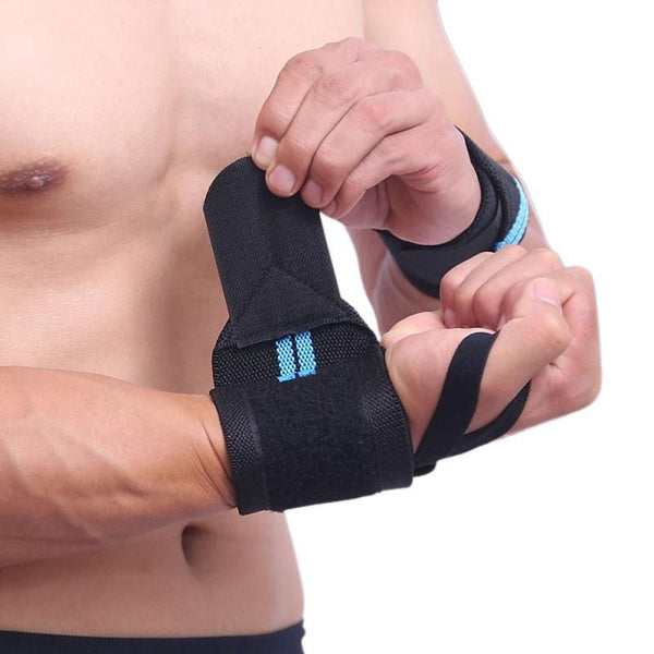 Protège poignets en cuir de vachette pour training de musculation en homegym