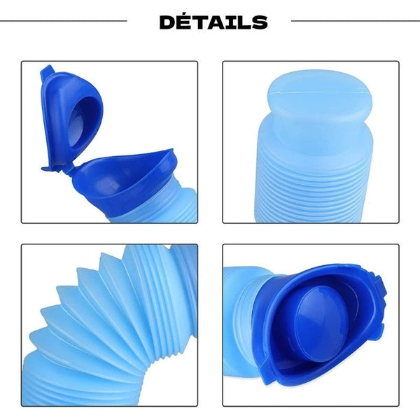 OOCOME Urinoir pour homme et femme, unisexe, portable, anti-fuite, 2000 ml,  pour le camping, les toilettes pour adultes (bleu)